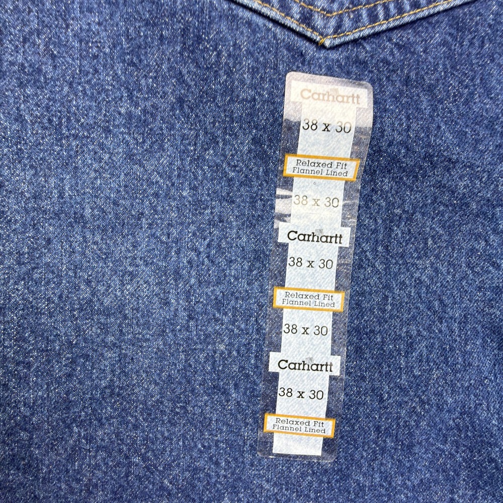 Carhartt B21 DST Flannel Lined Relaxed Fit Denim Jeans Mens 38x30 NWT Dark Stone - Picture 8 of 8